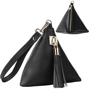 Triangle Wristlet Purse with Wrist Strap